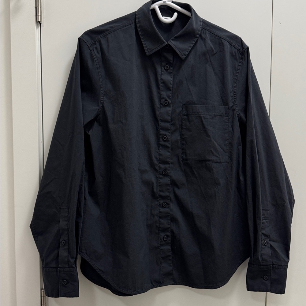 Lululemon Shirt Women's Casual Relaxed-Fit Cotton-Blend Poplin Button-Down M - Picture 4 of 13
